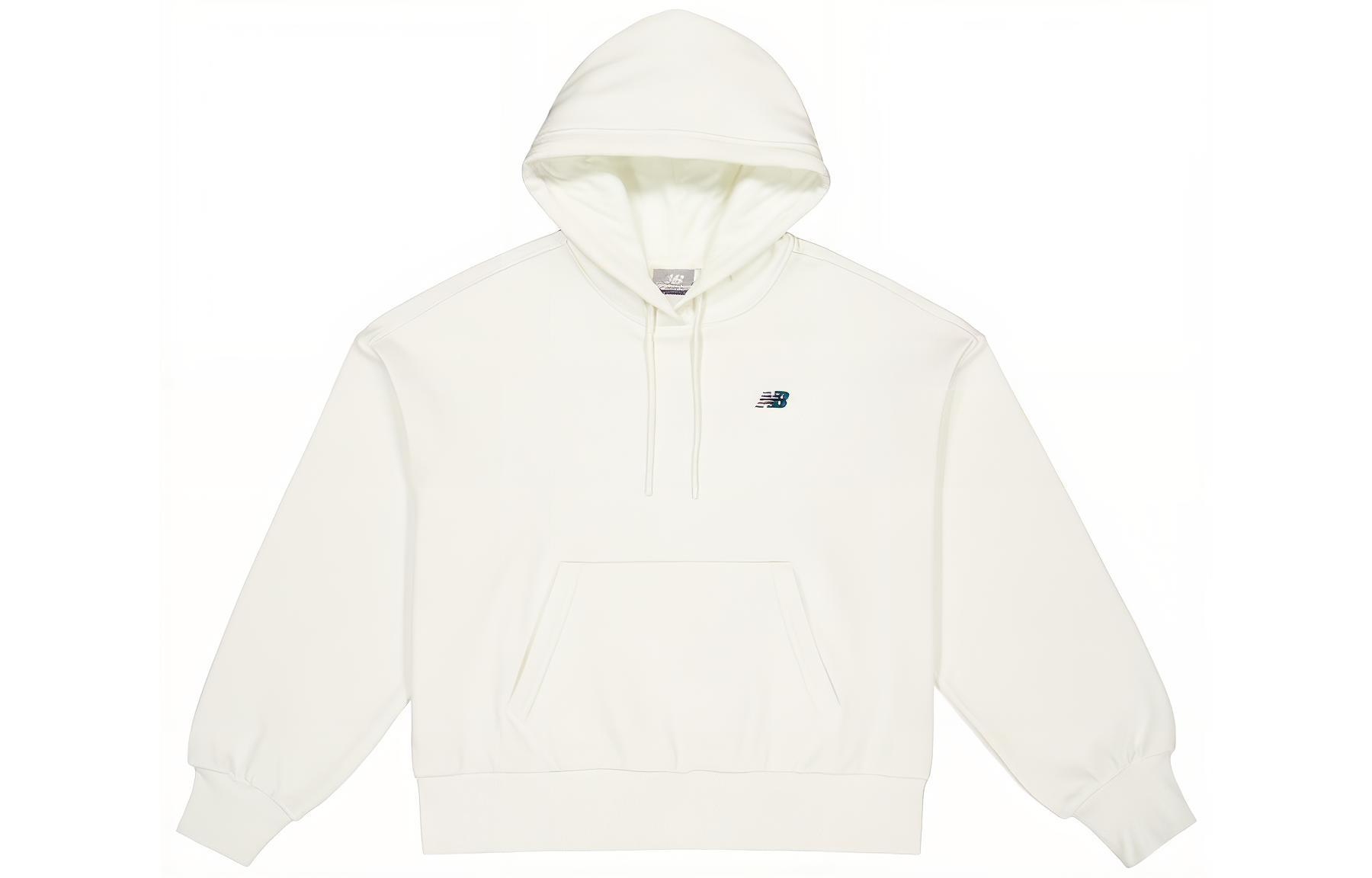 New Balance Sweatshirts Women s White Hooded Moderate Regular NCD42222-IV M