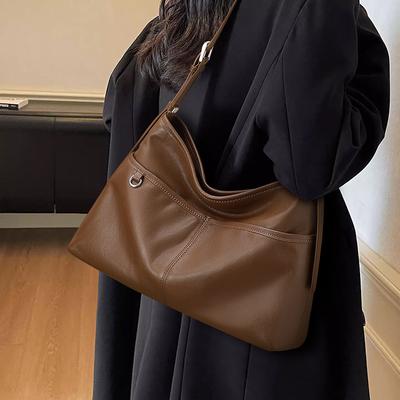 Tote Bag Women's 2025 New Women's Bag Autumn and Winter Genuine Leather Versatile Underarm Bag Large Capacity Shoulder Crossbody Bag