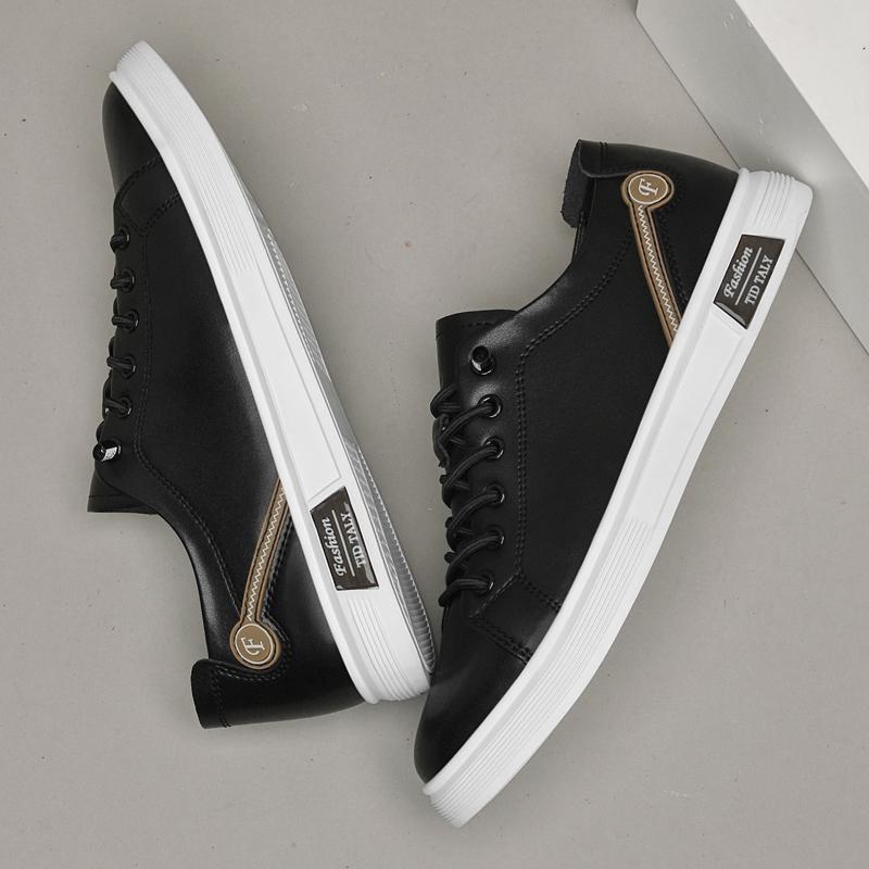 New Fashion Casual Shoes Genuine Leather Lace Up Sneakers Comfy Men Oxford Shoes Outdoor Formal Dress Footwear Non-slip Trainers