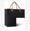 Stair Basket with Leather Handles Felt Carpeted Stairs Organizer Wooden Stairs Storage Organizer