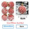 6 Stück/Los 6cm/2,4 Zoll Weihnachtsbaum Dekoration Farbe Hohlkugeln Schmuck Hängende Kugeln Für Haus Bar Party Dekoration