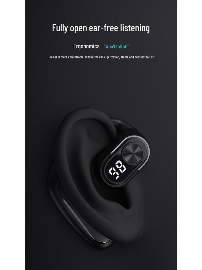 M35 Wireless Bluetooth Open-Ear Air Conduction Earbuds for Sports Running with 5.3 Stereo Sound.