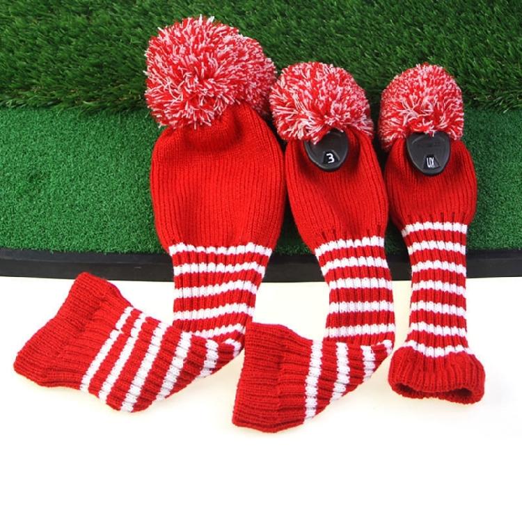 3pcs Protective Golf Club Headcover Soft Durability Universals Golf Club Cover for Drivers Soft Inner Lining