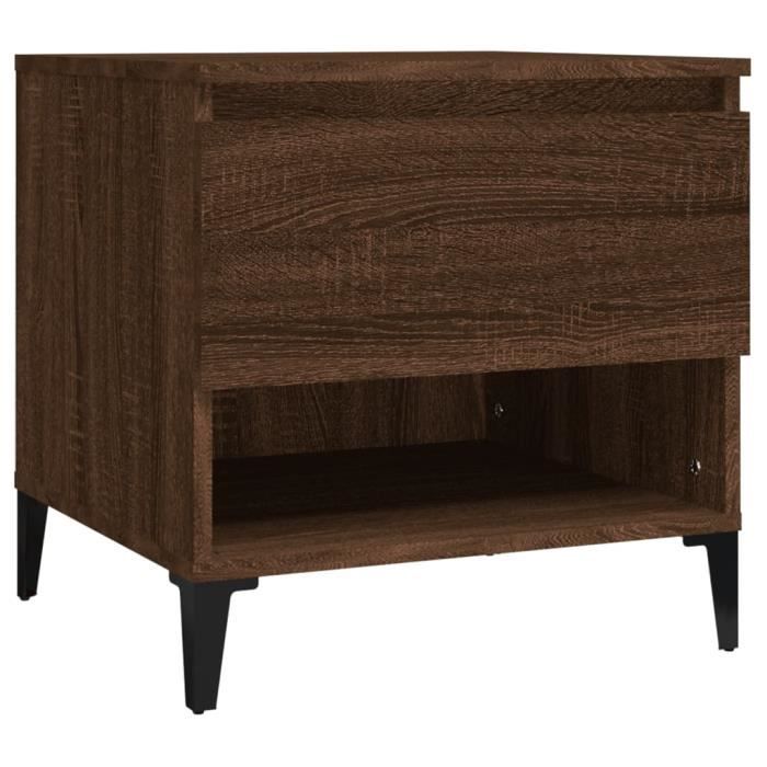 VidaXL Table d'appoint Chêne marron 50x46x50 cm Bois d'ingénierie 819562