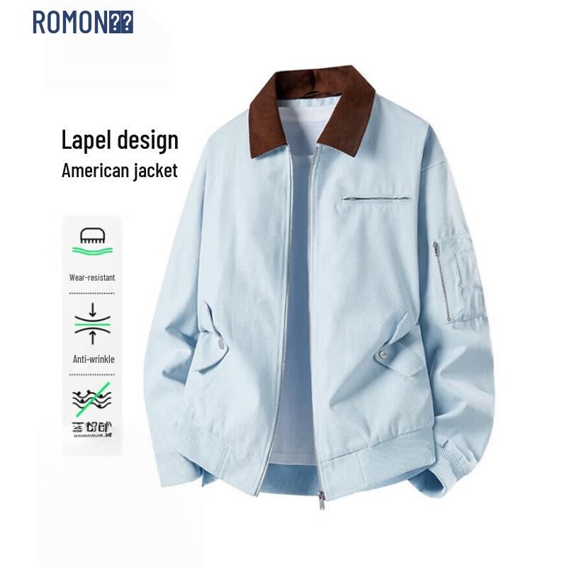 Men s Retro Lapel Casual Work Jacket XL