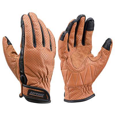 Daytona Motorcycle Leather Smartphone Cowhide Standard Size 18904 Gloves, Summer, Mesh, (Cowhide), Compatible, Leather, Perforated, Gloves, HBG-129,