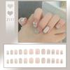 Press On Acrylic Fake Nails Set with Glue High Quality Handmade Nail Extension French Tips Woman False Short Nails Press Ons