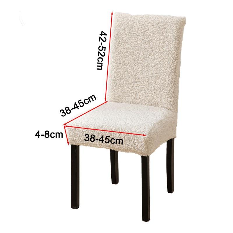 Teddy Fleece Thickened Chair Cover Universal Fitting High Chair Cover Stool Cover for Home Use