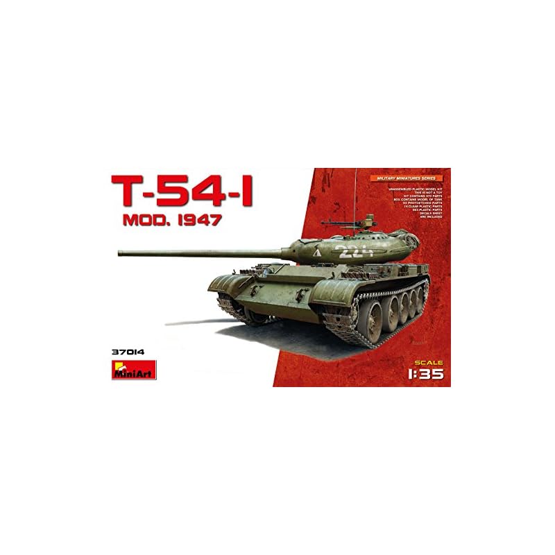 Miniart 1/35 scale Soviet T-54-1 Medium Tank MOD.1947 Plastic Model Kit MA37014