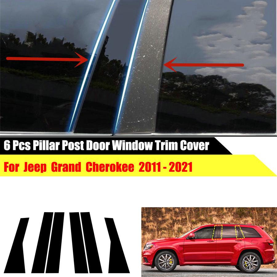 

For Jeep Grand Cherokee 2011-2021 6 pcs Pillar Post Door Window Trim Cover