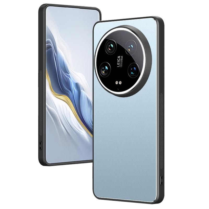 For Xiaomi 14 Ultra Case PC+TPU Matte Phone Cover with Tempered Glass Lens Film