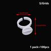 100Pcs Disposable Plastic Large Makeup Pigment Rings Tattoo Glue Holder For Nail Art Eyelash Extension