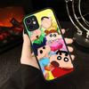 C-Crayon Cartoon Shin Chan Phone Case For IPhone 16 Pro Max Case 11 12 13 14 15 Pro Plus X XS MAX Case Matte Cover