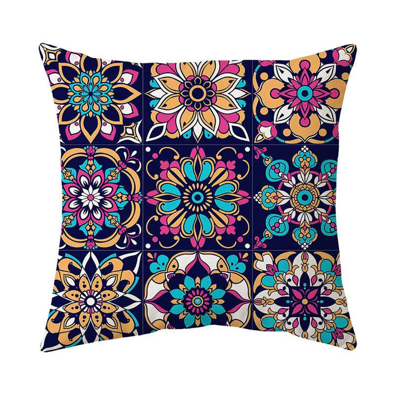Pillow Cover Short Plush Print Living Room Sofa Decorative Cushion Cover Bedroom Pillow Cover