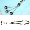 Resin Unisex Muslim Prayer Beads Round Rediing Words Rosary Worship Supplies Accessoryblack