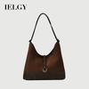 Ladies Underarm Bag Retro Suede Portable Large Capacity Tote Bag
