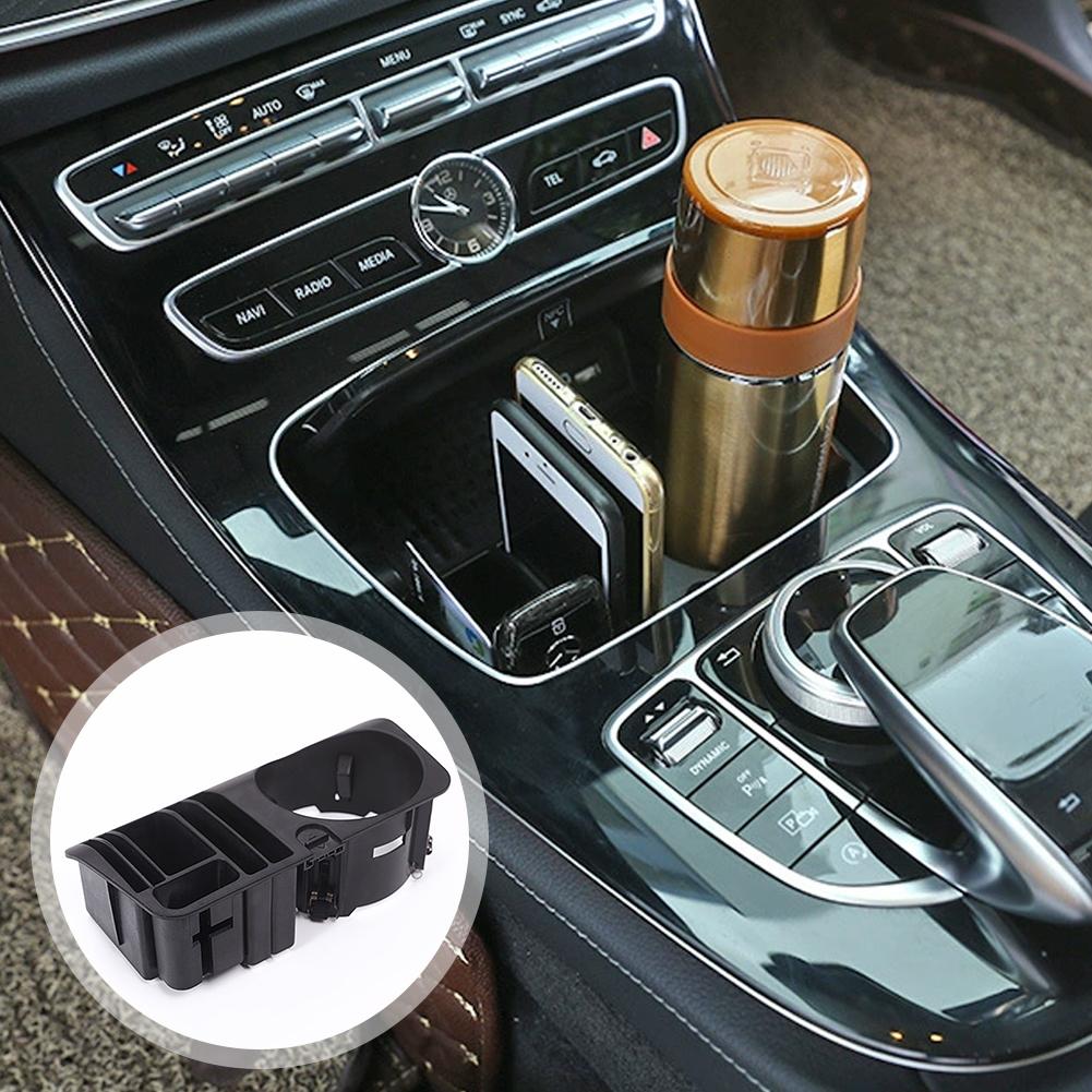 Car Central Control Water Cup Holder Storage Box Phone Holder for GLC Class W205 X253 W213 2015-2021