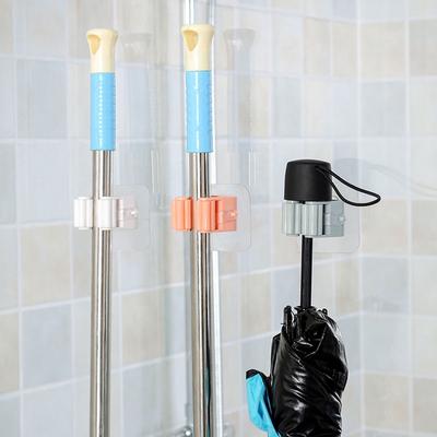 Wall Mounted Mop Holder Brush Broom Hanger Storage Rack Room Kitchen Organizer