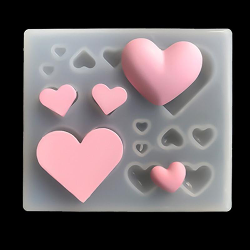 Heart Resin Mold Keychain Silicone Mold Heart Shaped Earring Mold Resin Pendant Mold for DIY Crafts Jewelry Casting Mold