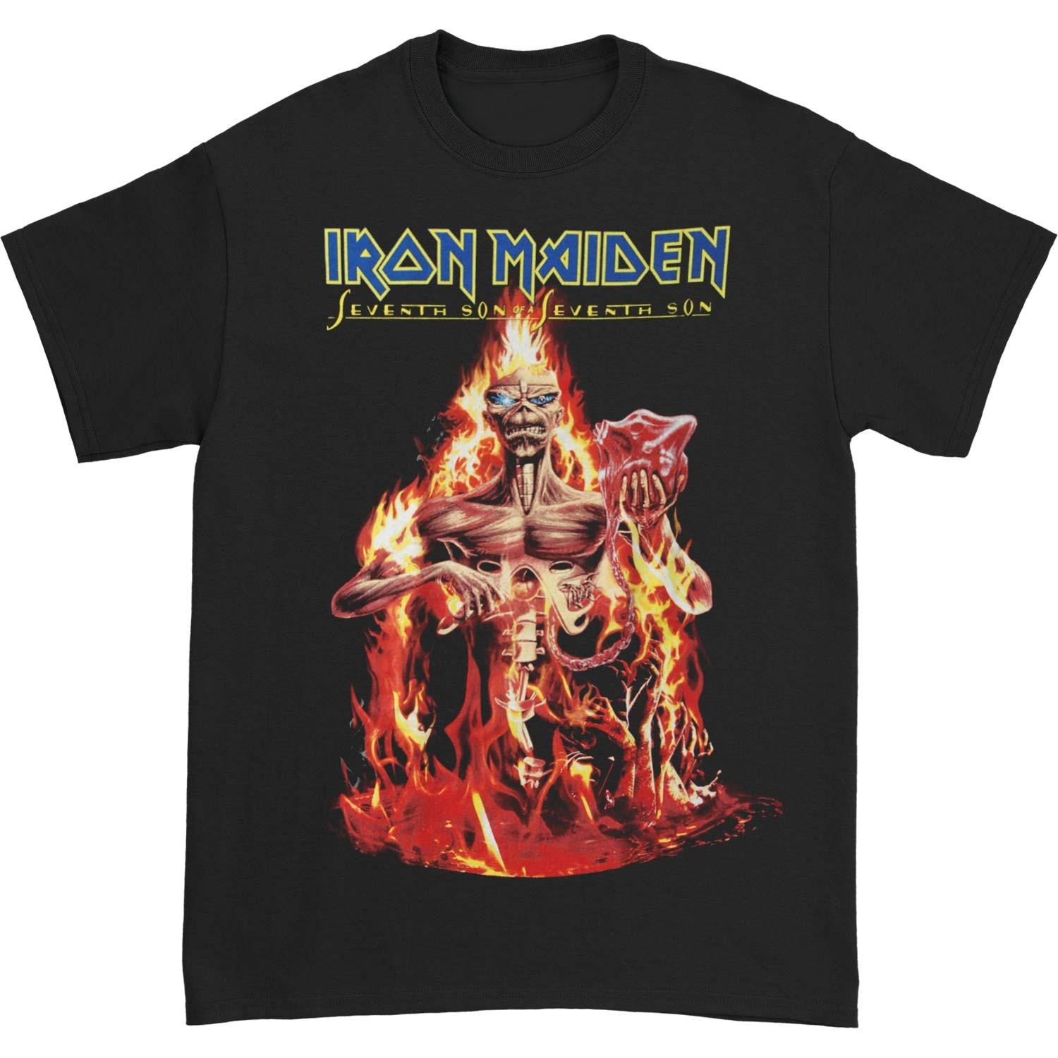 

Iron Maiden Seventh Son Band Graphic Print Summer Autumn Winter Men s and Women s Short Sleeved T-shirt Casual Loose Outdoor 4XL