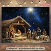 2D flat surface, 1 piece of banner background depicting the Nativity scene, UV printed for durabilityZL