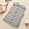 Light down jacket, women's liner, vest, short round neck, collarless light vest