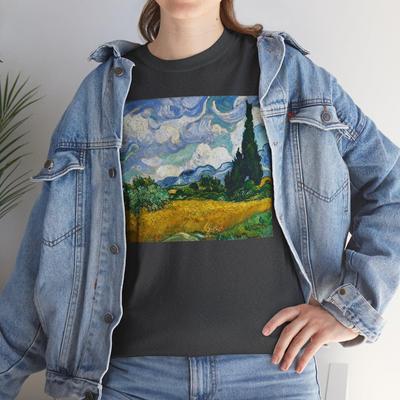 T-shirt Art Champ de Blé de Van Gogh et t-shirt enfant, Vêtements Estampe d'Art Vintage