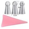 3pcs Silicone Kitchen Accessories Icing Piping Cream Pastry Bag + 3 Stainless Steel Nozzle Set DIY Cake Decorating Tips Set Tool