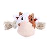 Dog Plush Toy Cute Cow Design Portable Interactive Squeaky Dog Chew Toy for Indoor Outdoor