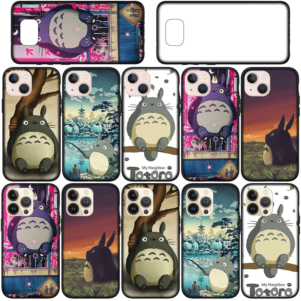 Hülle für iPhone 15 14 Xiaomi Redmi Note 13 12 11 Pro Max X 8 7 9 XR Samsung Galaxy S24 S23 S20 FE A14 13C A05 OPPO A15 Huawei Anime Totoro Handyhülle