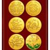 A Complete Set of Chinese Zodiac Dragon Commemorative Coins with Ten Zinc Alloys