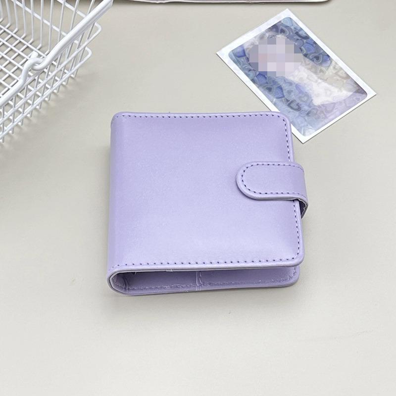 Mini Candy Farbe PU Leder Kpop Fotokarten Ordner Sammelbuch 3 Zoll Kartenaufbewahrung Idol Karte Fotoalbum Halter Buch Schreibwaren