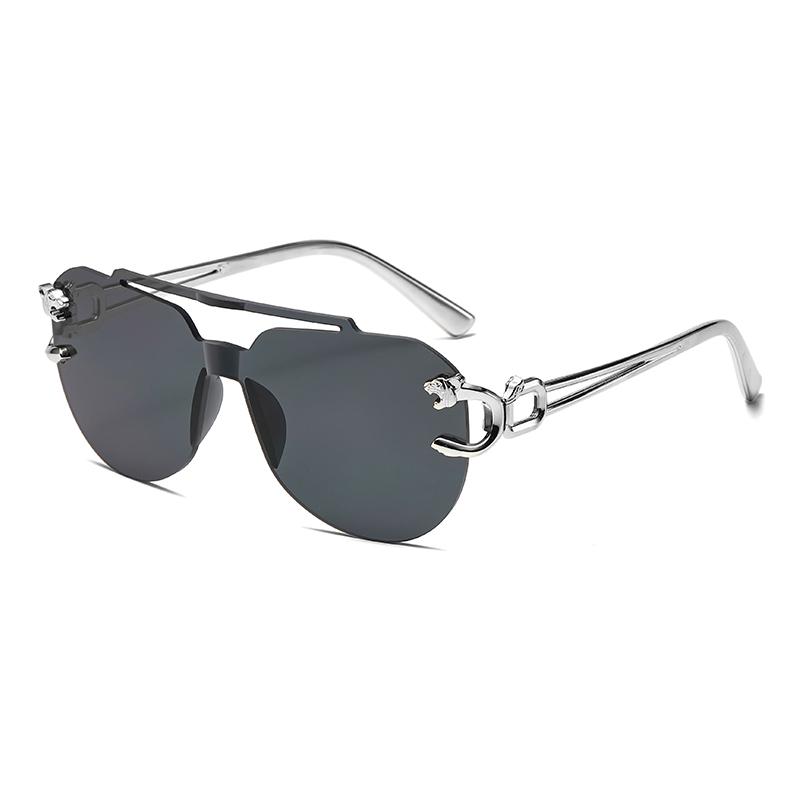 Vintage Rimless Men Sunglasses Trendy Pilot Gradient Outdoor Purple Shades Fashion Brand Women Sun Glasses For Driving