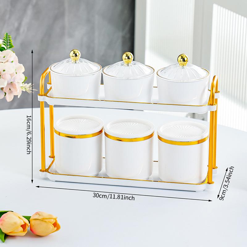 

Seasoning box Household kitchen set Combination salt MSG seasoning box Storage seasoning jar Seasoning bottle jar Sealed