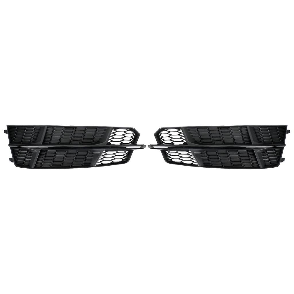 Front Bumper Lower Grille Grill 4G0807681AN 4G0807682AN Fit A6 C7 S-Line 2016-2018 Matt Black
