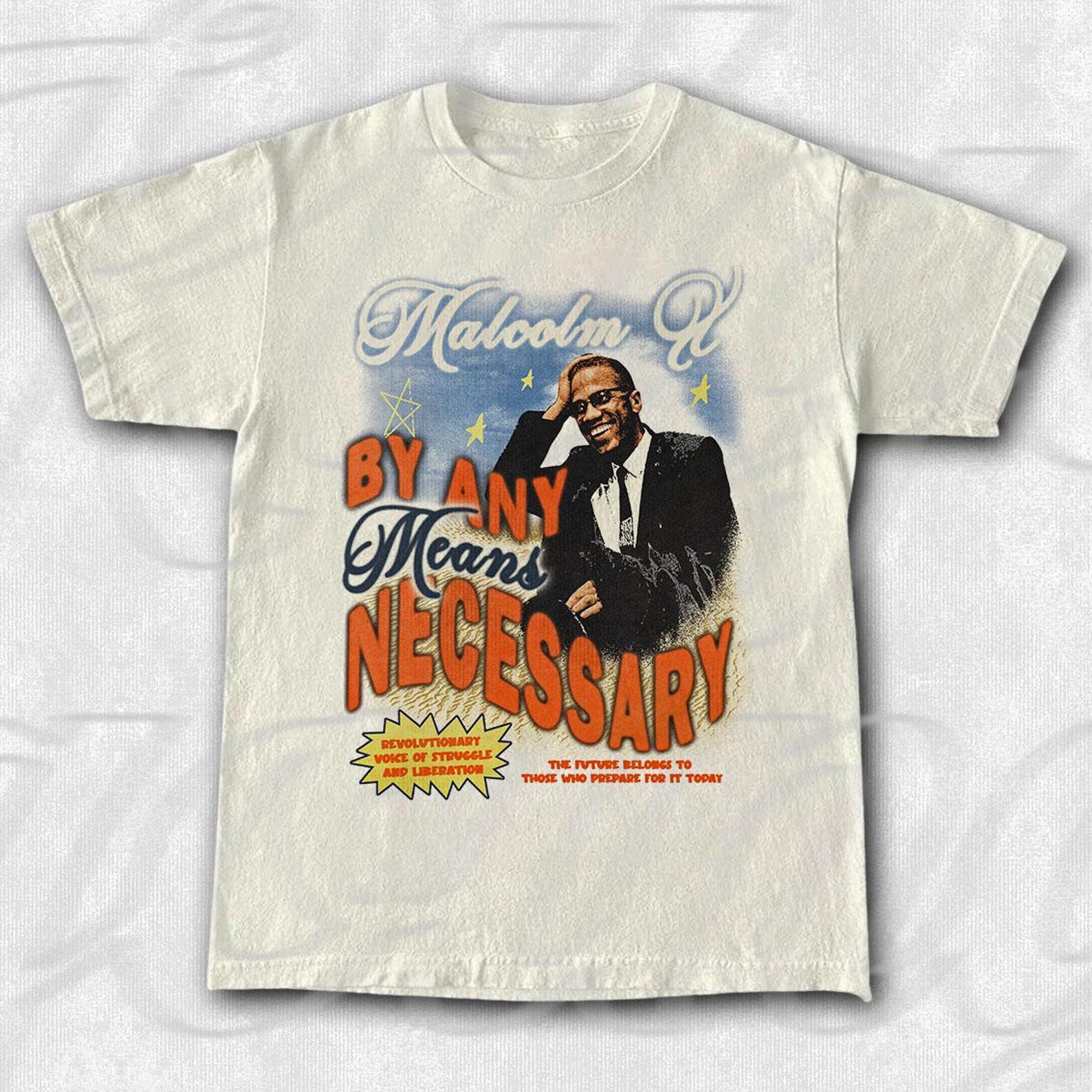 Vintage Malcolm X T-Shirt: Unisex Cotton Tee FD S