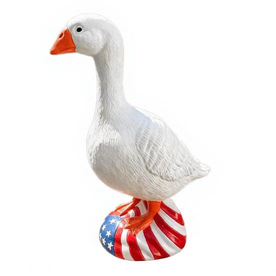 Large White Goose Statue Resin Porch Duck Ornament