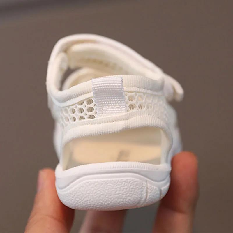 Kids Sandals Summer Shoes for Little Toddlers Boy Girl Children Net Shoes Air Mesh Cut-outs Hollow Toe-covered Sandal