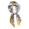 Literary Geometric Square Color Matching Trend Printing Small Square Scarf Temperament Multi-Functional Shawl Foreign Style Silk Scarf