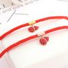 Zodiac Lucky Money Bag Titanium Steel Gold Gourd Red Rope Bracelet