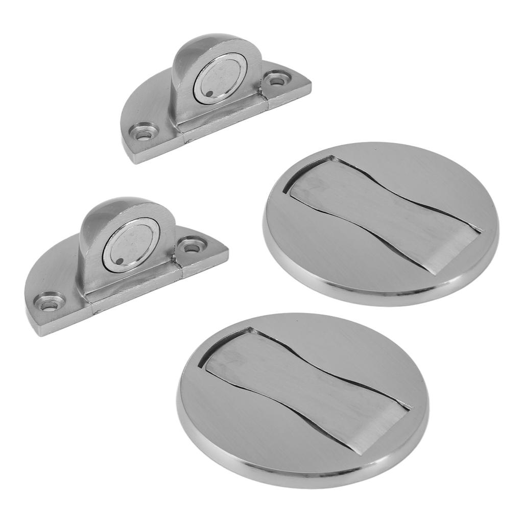 2Pcs Floor Door Stopper Zinc Alloy Rustproof Strong Magnet Simple Magnetic Door Stop for Bedroom