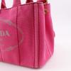 PRADA Canapa Handbag 2WAYShoulder Tote Bag pink canvas Women Used
