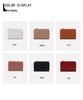 Women's Korean Style Short Wallet with Pearl Chain, Stone Texture, Card Slots, and Money Clip