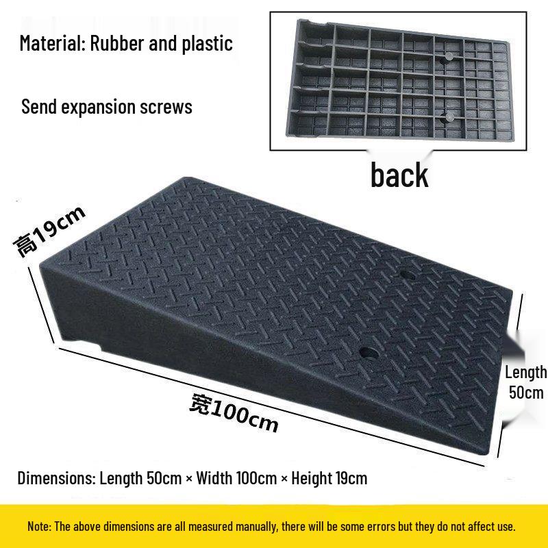 Rubber and Plastic Sloped Threshold Ramp Pad