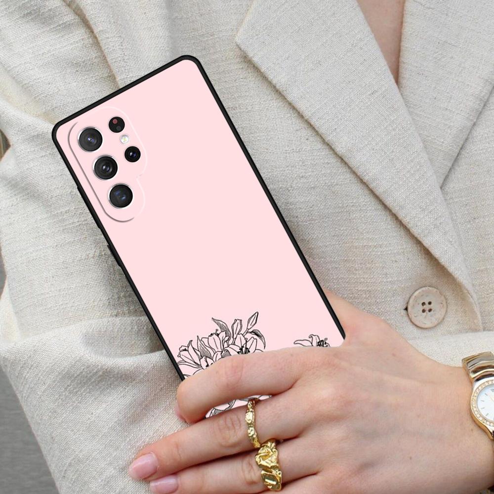 Pink Aesthetic Funny Style Cell Phone Case for Samsung Galaxy S26 Ultra S25 S24 S23 S22 S21 S20 Note10 Cover