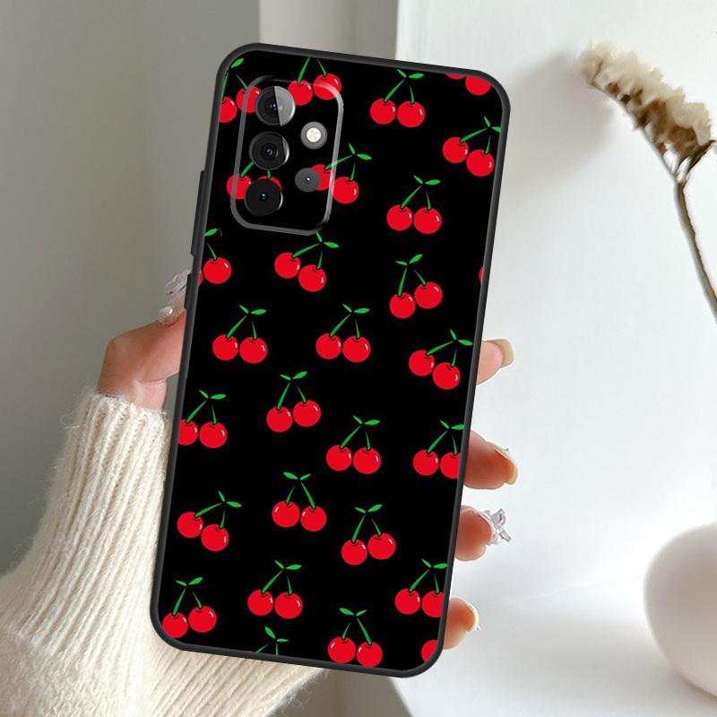 Food Fruit Red Cherry Case For Samsung Galaxy A52 A32 A12 A16 A26 A36 A56 A15 A35 A55 A34 A54 A13 A33 A53 A17 A06