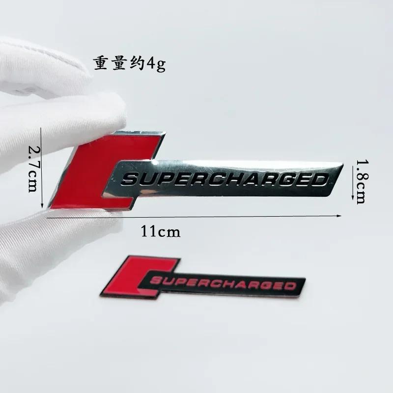 2026 3D Aluminum Alloy Supercharged Logo Car Rear Trunk Fender Emblem Badge Stickers Decal for wsx1 A3 A4 A5 A6 A7 A8 Q3 Q5 Q7