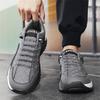 Men's Retro Slip-On Thick Sole Leather Sneakers, Height Increasing Casual Autumn/Winter Shoes