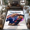 Mbappe 121 Customizable Name Area Rug Perfect for Dining Room Kitchen Game Room Entryway Anti-slip Rug Anime Office Decor Best for Christmas