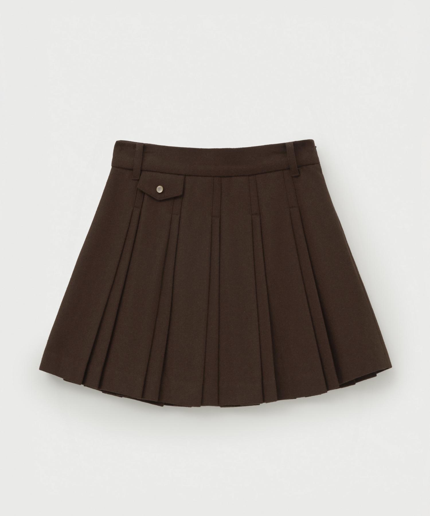 Seteo (W) Wool Blend Pleated Mini